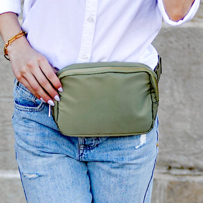 Roam 2L Oversize Nylon Crossbody Sling Belt Bag