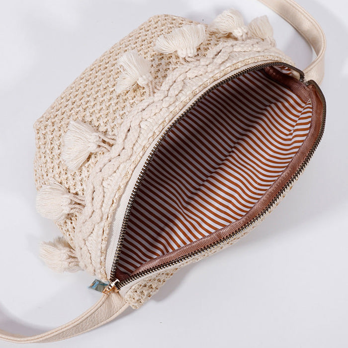 Esme Crochet Tassel Crossbody Sling Bag