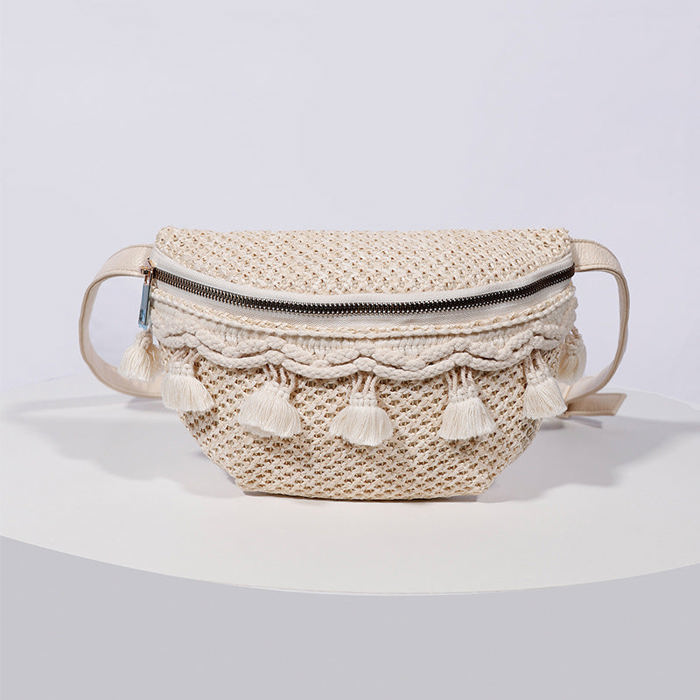 Esme Crochet Tassel Crossbody Sling Bag