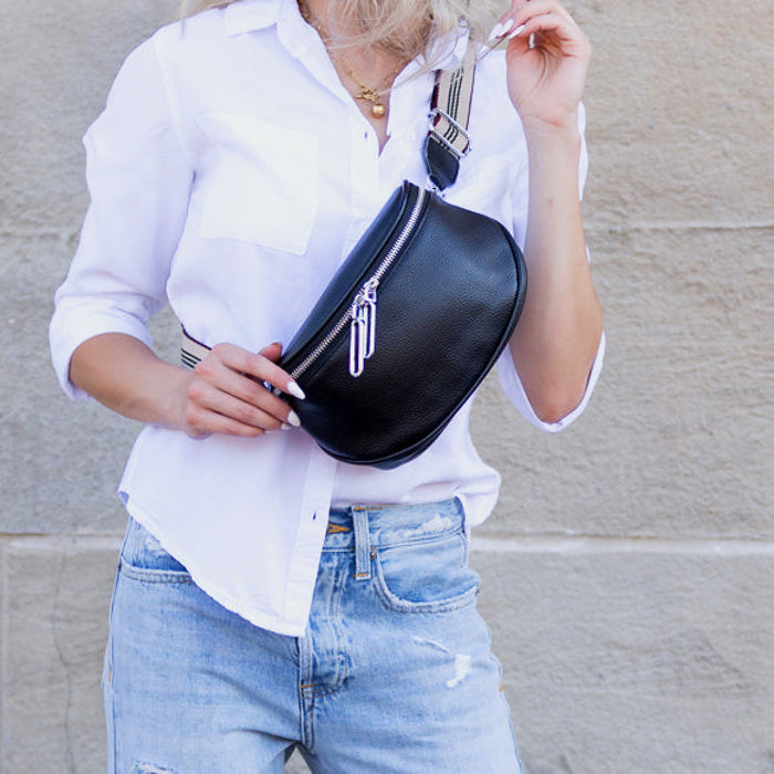 Hazel Genuine Leather Crossbody Sling Bag
