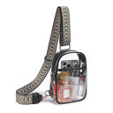 Black Noelle Clear Stadium Crossbody Sling Bag