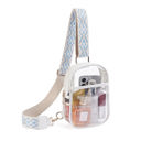 White Noelle Clear Stadium Crossbody Sling Bag