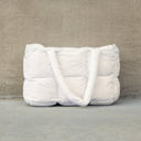 White Daphne Puffer Tote