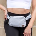 Lt Gray CC Everywhere Nylon Sling Crossbody Belt Bag