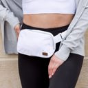 White CC Everywhere Nylon Sling Crossbody Belt Bag