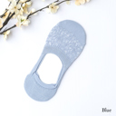 Blue No Slip Knit Burnout Sneaker Socks- 3 Pack