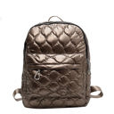Gold Jade Metallic Puffer Backpack