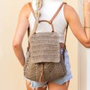  Woven Straw Backpack