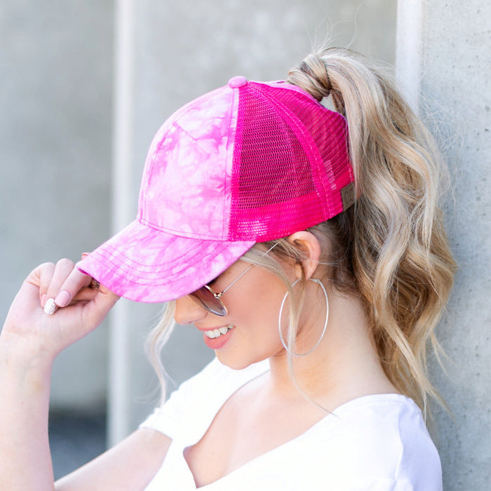 CC Tie Dye Ponytail Caps Hats