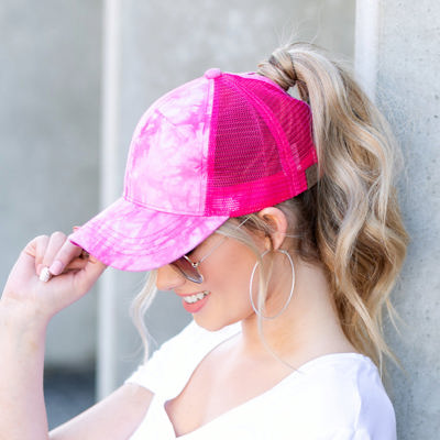 CC Tie Dye Ponytail Caps Hats