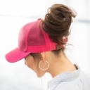  C.C� Glitter Messy Bun  Cap Hat