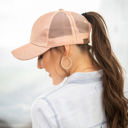  C.C� Glitter Messy Bun  Cap Hat