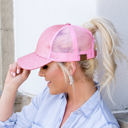  C.C� Glitter Messy Bun  Cap Hat