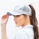  C.C� Glitter Messy Bun  Cap Hat