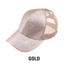  C.C� Glitter Messy Bun  Cap Hat