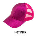  C.C� Glitter Messy Bun  Cap Hat