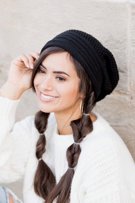 Waffle Weave Slouchy Beanie