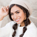Beige Waffle Weave Slouchy Beanie