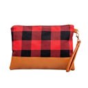 Red/Black Buffalo Plaid Clutch