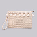Straw Naya Crochet Tassel Clutch
