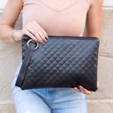  Quilted Wristlet Clutch