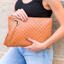  Quilted Wristlet Clutch