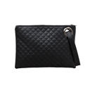 Black Quilted Wristlet Clutch