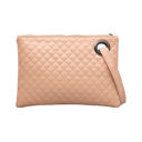 Blush Quilted Wristlet Clutch