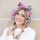 Pink Multi Animal Print Ear Muffs