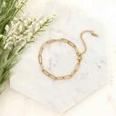  18K STAINLESS STEEL PAPERCLIP BRACELET