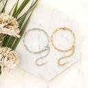  18K STAINLESS STEEL PAPERCLIP BRACELET