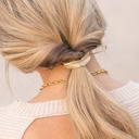  Boho Feather Bun Cuff