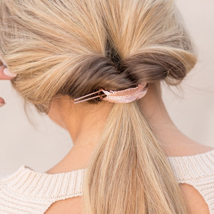 Boho Feather Bun Cuff