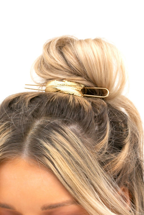 Boho Feather Bun Cuff