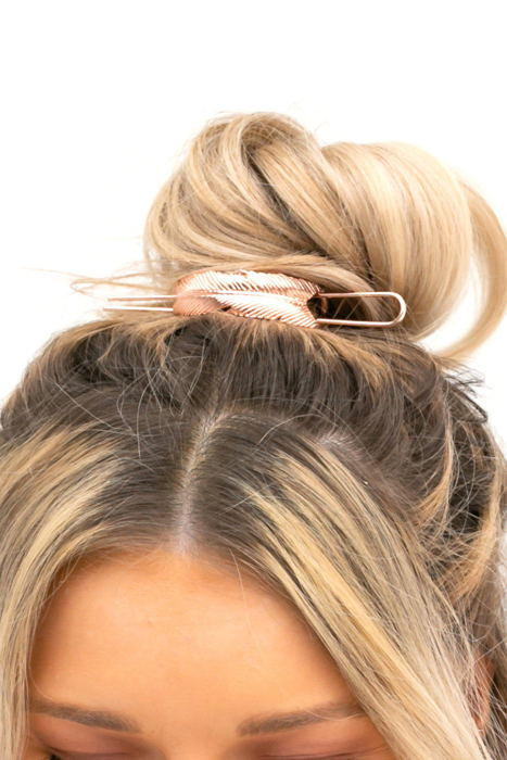 Boho Feather Bun Cuff