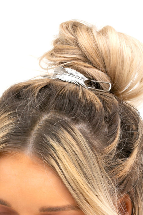 Boho Feather Bun Cuff