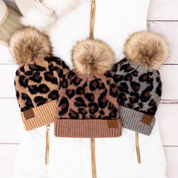 C.C� Leopard Beanie Hat
