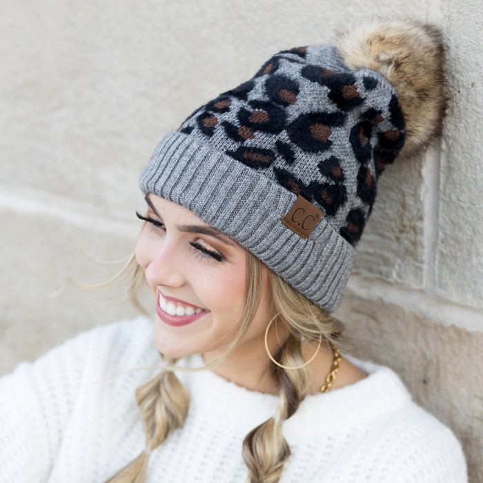 C.C� Leopard Beanie Hat