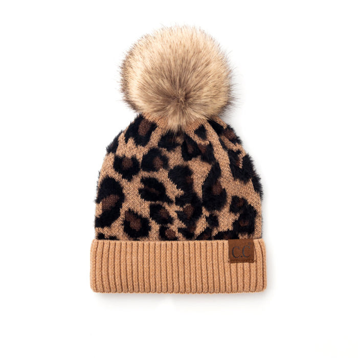 C.C� Leopard Beanie Hat