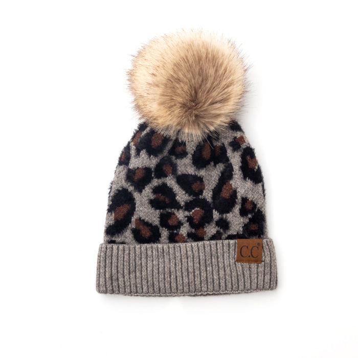 C.C� Leopard Beanie Hat