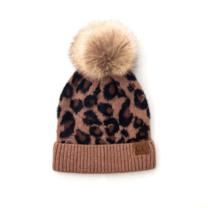 C.C� Leopard Beanie Hat