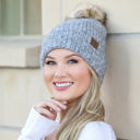  C.C� Cozy Marled Pom Beanie Hat