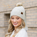  C.C� Cozy Marled Pom Beanie Hat