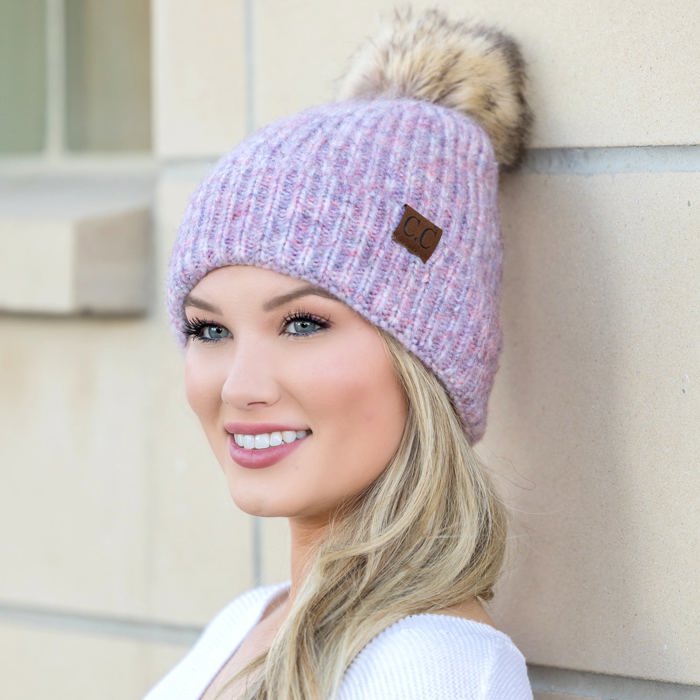C.C� Cozy Marled Pom Beanie Hat