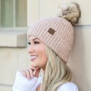 Sand Multi C.C� Cozy Marled Pom Beanie Hat