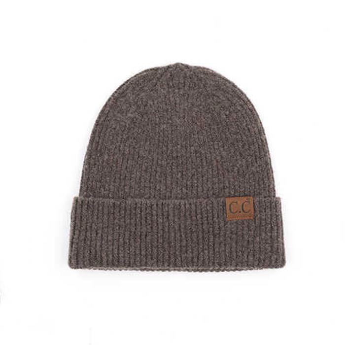 C.C� Fine Yarn Cuff Beanie Hat