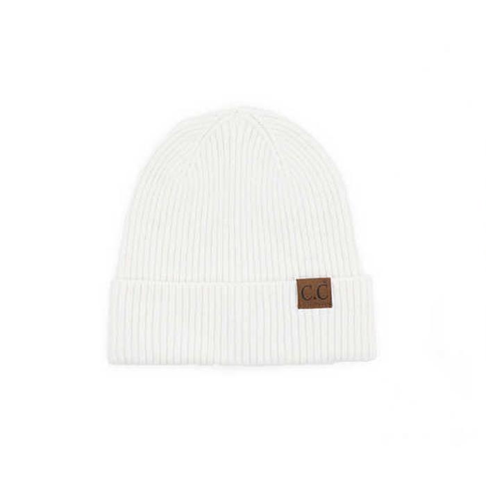 C.C� Fine Yarn Cuff Beanie Hat