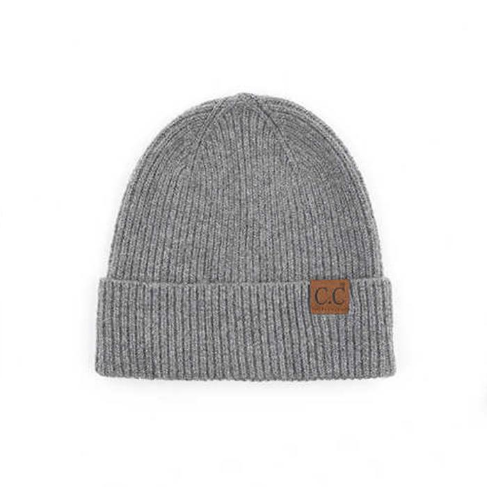 C.C� Fine Yarn Cuff Beanie Hat