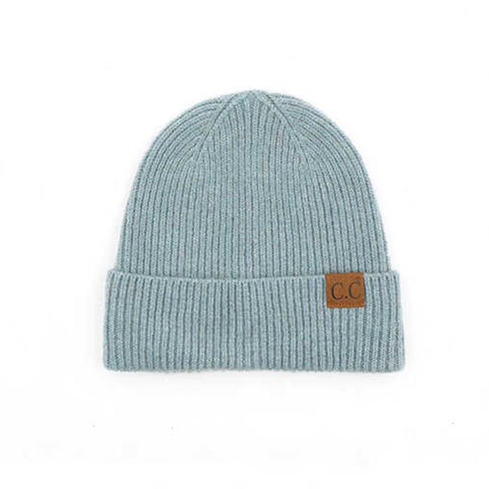 C.C� Fine Yarn Cuff Beanie Hat