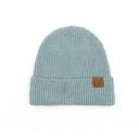 Steel-Blue C.C� Fine Yarn Cuff Beanie Hat
